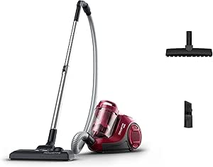 Rowenta Swift Power Cyclonic Vacuum Cleaner, 1.2 L Capacity, High Performance, Low Energy Motor, Compact, Parquet Brush RO2933EA, Bordeaux - Image 1
