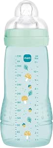 MAM Easy Active 6+ Months Ice Colour (330ml) - With Silicone Teat Ultra-Fast X-Flow - For Babies with Airtight Seal - Image 1