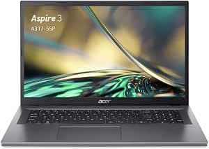 Acer Aspire 3 A317-55P-36YL 17.3-Inch Full HD Laptop (Intel Core i3-N305, 8GB RAM, 512GB SSD, Intel UHD Graphics, Windows 10) – French AZERTY Keyboard, Laptop Grey - Image 1