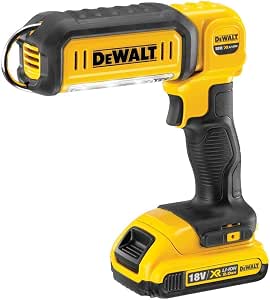 DEWALT - XR 18V LED Lamp - DCL050-XJ - Wide Beam Lamp Sold Without Battery, No Charger - 2 Brightness Settings - 250-500 Lumen - Articulated Head - Class FR IP54 - Image 1