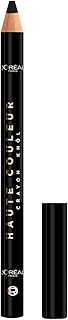 L'Oréal Paris - Crayon Khôl - Eyeliner - Crémeux et Fondant - Estompable - Confort Toute la Journée - Formule enrichie en Beurre de Karité - Haute Couleur - Teinte : Noir - Image 1