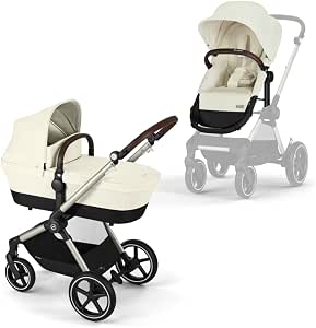 CYBEX Gold EOS Lux 2-in-1 Travel System from Birth to 22 kg (approx. 4 Years), Seashell Beige - Image 1