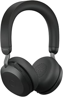 Evolve2 75 Wireless PC Headset with 8-Microphone Technology – Dual Foam Stereo Headphones with Adjustable Advanced Active Noise Cancellation, USB-C Bluetooth Adapter and UC Compatibility – Black - Image 1