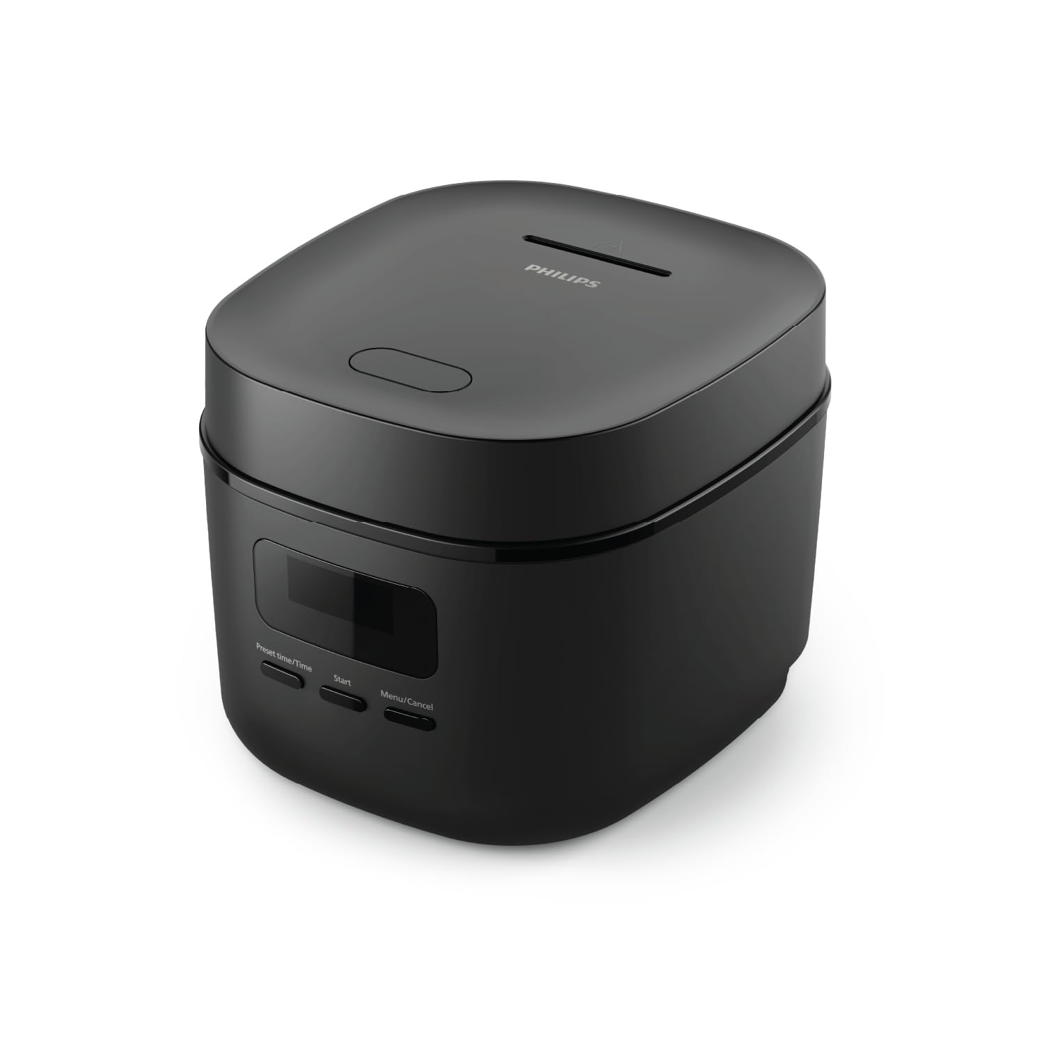 Philips Mini Rice Cooker Series 3000-0.54 l, 5-Layer Bakuhanseki Coating, 30 min Quick Cook Mode, 5 Automatic Menus, Black (HD3080/80) - Image 1