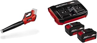 Einhell Souffleur de feuilles sans fil GE-LB 36/210 Li E-Solo Power X-Change (lithium-ion, puissance de soufflage 816 m³/h, mode turbo, tube 3 longueurs amovible) + Twincharger et 2 Batteries 4,0Ah - Image 1