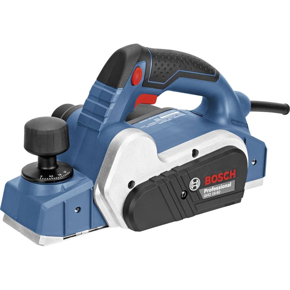Bosch Professional GHO 16-82 planer (630 W, 230 V, with 2.5 mm male hex key, fabric dust bag, parallel stop) - Image 1