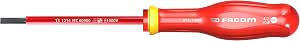 Facom AT4X100VE PROTWIST® Insulated Screwdrivers 1000 Volts for Slotted Screws - Image 1