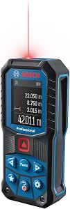 Bosch Professional GLM 50-22 laser rangefinder (range: up to 50 m, robust, IP65, ± 1.5 mm*, 2 AA batteries, wrist strap, case) - Image 1
