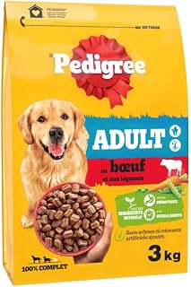 PEDIGREE Adult Croquettes au Boeuf et aux Legumes pour Chien Adulte sup10kg 3kg - Image 1