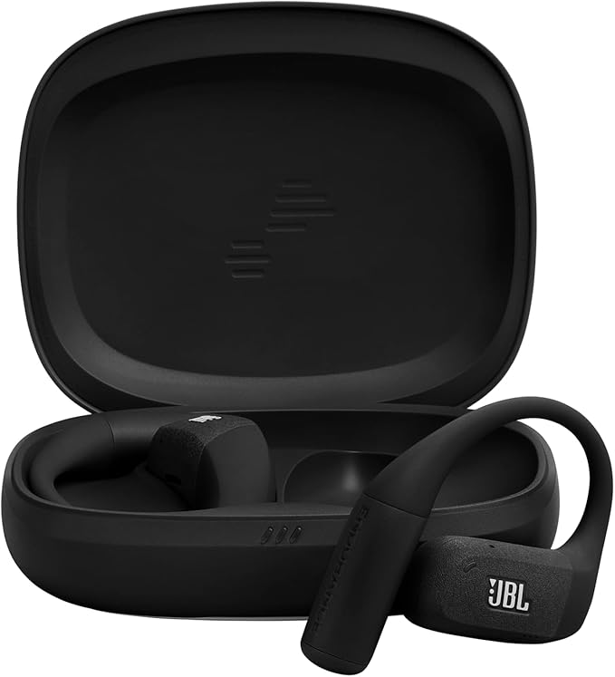JBL Endurance Zone True Wireless Open Sports Earbuds, Ear Hook Design, OpenSound, 32 Hours Battery Life, IP68 Waterproof, Google Finder, Headphones App, Black/Grey - Image 1