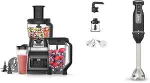 Ninja 3-in-1 Food Processor & Blender with 5 Programs: Mixer, Max Mixer, Chop, Blend, Mash, Mash & Foodi 3-in-1 Blender, Blender and Hand Chopper, Soft Start, 2 Mixing Speeds - Image 1