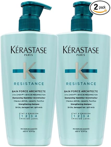 Kerastase Resistance Bain Force Architect 500 ml X2 - Image 1