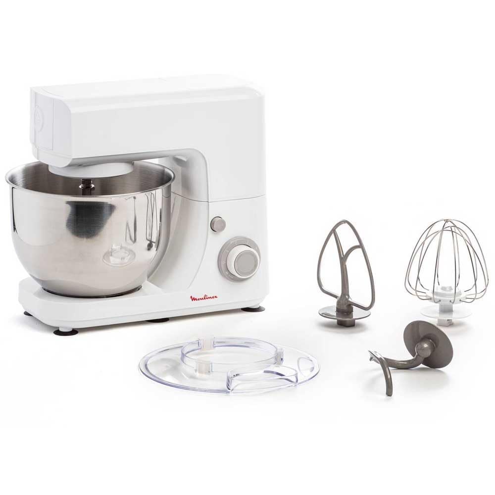 MOULINEX Essential Pastry Robot 800 W 6 Speed Stainless Steel Bowl 4.8 L Pastry Kit Whisk Kneader Mixer QA150110 - Image 1