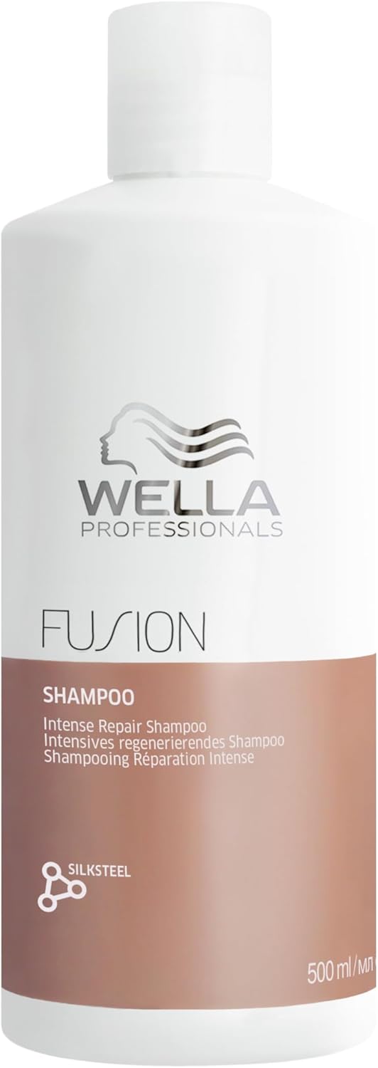 Wella Professionals FUSION Shampoing Réparation Intense - Apporte Brillance et Prévient la Casse - Pour Cheveux Secs et Abîmés, 500ml - Image 1