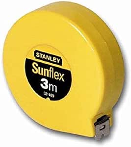 STANLEY 0-32-189 Measure 3 m x 12.7 mm Sun Flex Made in France – Lacquered Steel Tape – Shockproof ABS Case – Automatic Tape Return – Sliding Hook and Real Zero Position - Image 1