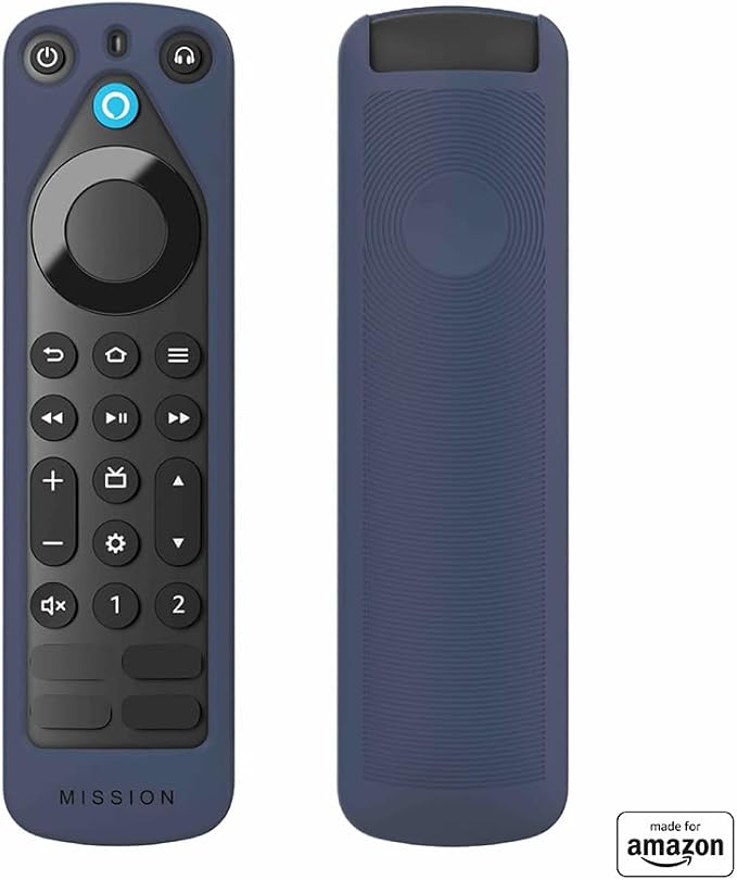 Nouvelle housse de protection pour télécommande « Made for Amazon » pour télécommande vocale Alexa Pro (version 2022), Bleue foncée - Image 1