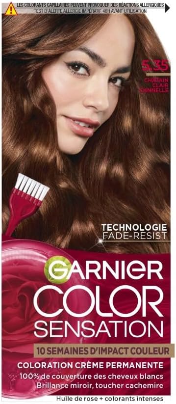 Garnier Color Sensation Coloration Permanente 5.35 Châtain Clair Cannelle - Image 1