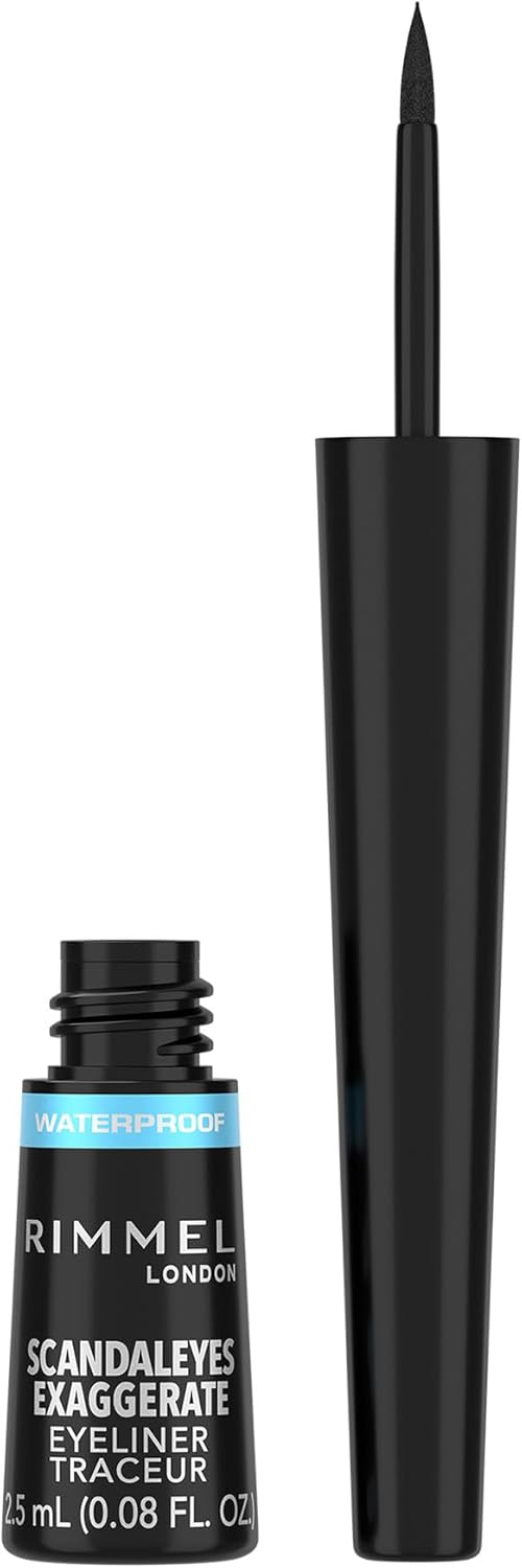 Rimmel - Eyeliner Waterproof Exaggerate Liquid - Eyeliner ultra definizione Liquido a Lunga Durata - Black - Image 1