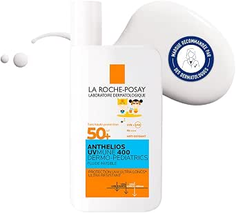La Roche-Posay, Anthelios UVmune 400 Dermo-Pediatrics, Ultra-High Protection Invisible Face Fluid for Children, SPF50+, Fragrance-Free, Fluid Texture, Suitable for Sensitive Skin, 50 ml - Image 1
