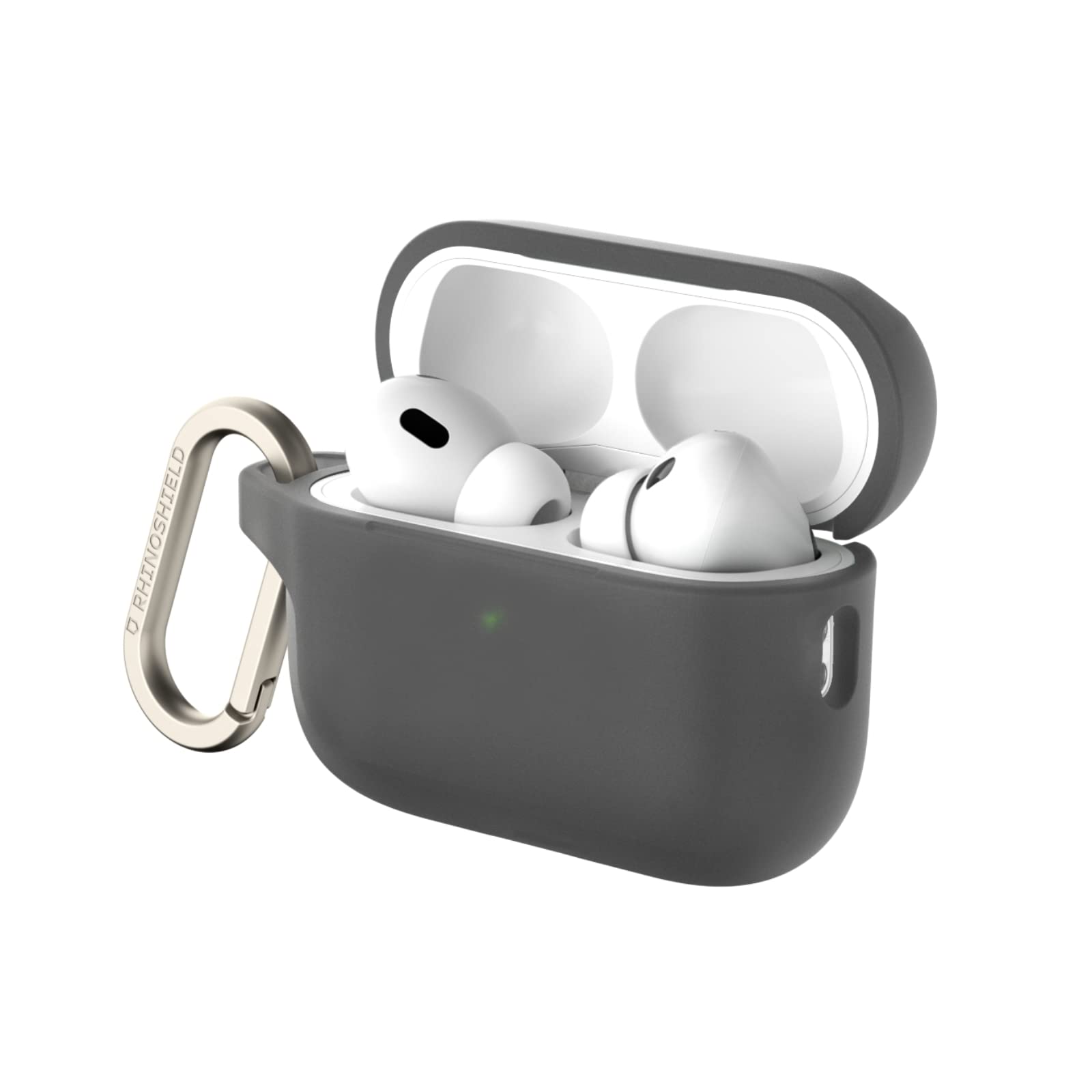 RHINOSHIELD Carabiner Case Compatible with Apple [AirPods Pro 2] | Military Grade Protection Shockproof Scratch Resistant Wireless Charging - [Classic Black, Standard Set] - Image 1