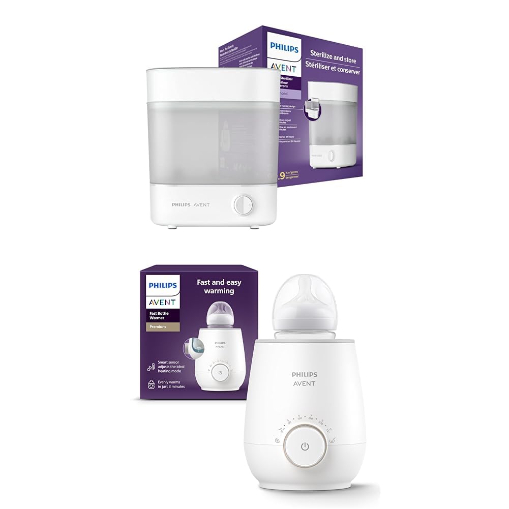 Philips Avent Quick and Simple Electric Bottle Warmer (Model SCF358/00) & Philips Avent Sterilizer (Model SCF291/00) 1 Unit (Pack of 1) - Image 1