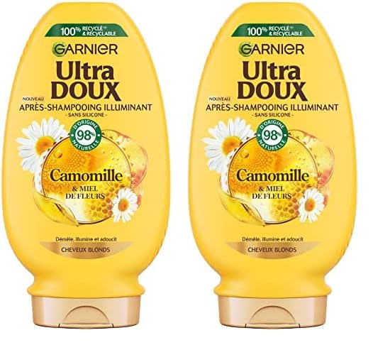 Garnier Ultra Doux Illuminating Conditioner Chamomile 250ml (Pack of 2) - Image 1