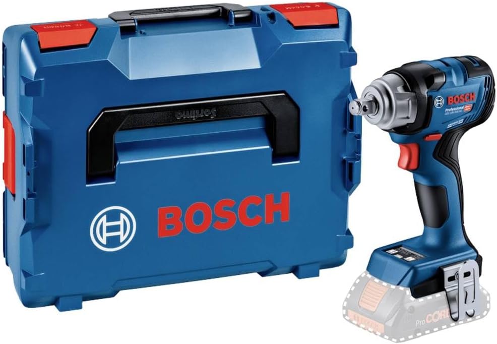 Bosch Professional 18V System boulonneuse sans-fil GDS 18V-330 HC (couple de serrage 330 Nm, couple de décollement 560 Nm, 3 réglages vitesse/couple, avec 1 module Bluetooth Low Energy, dans L-BOXX) - Image 1