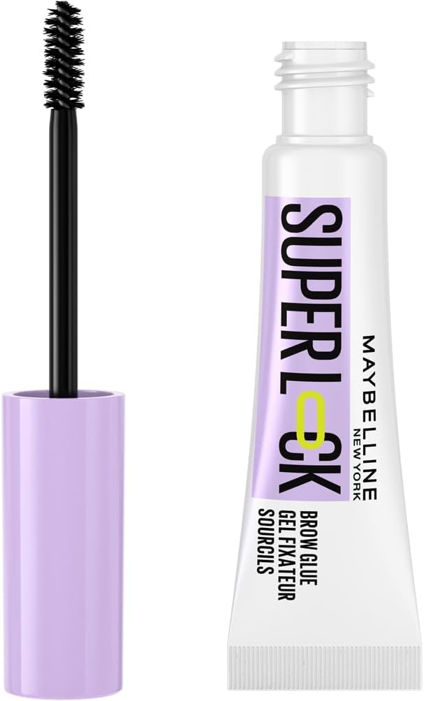 Maybelline New York - Clear Eyebrow Fixing Gel - With Sculpting Brush - Extreme Hold 24H - No Residue - No Cardboard Effect - Non Sticky Finish - Superlock Brow Glue - Image 1