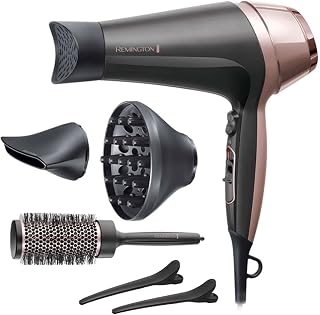 Ionic Hair Dryer [Multifunctional: Curl, Wave, Smooth] Curl&Straight (2200W, 3 Temperatures/2 Speed, Unique Curved Concentrator, Styling Brush 45mm, Accessories) D5707 - Image 1