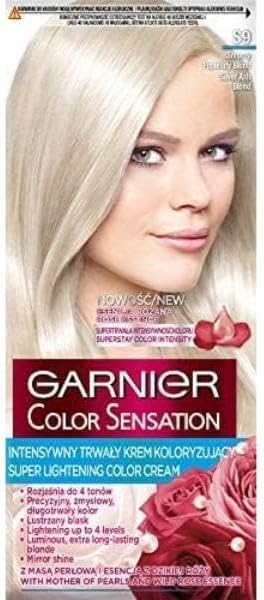 Garnier, Color Sensation S9 Super Brightening Hair Color Cream, Silver Grey, Clear, 1 Count - Image 1