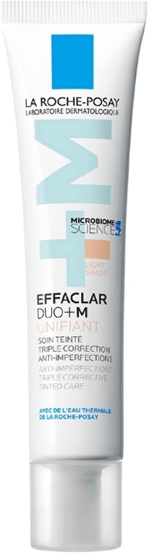La Roche-Posay, Effaclar Duo+M, Anti-Blemish Tinted Care, Acne-prone Skin, Triple Correction Pimples, Blackheads and Marks, Unifying and Mattifying Effect, Light Tint, 40 ml - Image 1