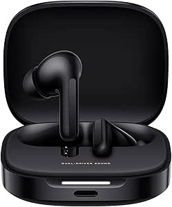 XIAOMI Redmi Buds 6 - Wireless Bluetooth Headphones, In-ear, Dual Speakers, Immersive Sound, Active Noise Reduction 49dB, Up to 10h+42h Battery Life, IP54, Black - Image 1