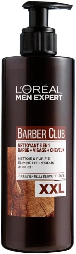L'Oréal Men Expert BarberClub Nettoyant 3-EN-1 Barbe + Visage + Cheveux Format XXL 400ML - Image 1