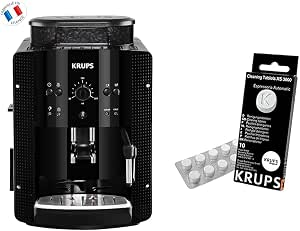 KRUPS ESSENTIAL BLACK Coffee Machine with Grain Grinder Espresso Maker 2 Cups & Tablets Espresseria Detergents Compatible with Full Auto EA/XP and Rowenta ES Official Accessory - Image 1
