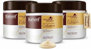 Karseell MACA CARE SYSTEM Pack 3 Masques Cheveux Collagène Huile d’Argan Coco Réparation Intense Hydratation Nutrition Brillance Anti-Frizz Cheveux Secs Abîmés Colorés Sans Sulfates Sans Parabènes - Image 1