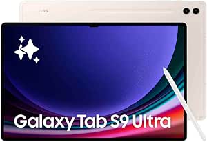 Samsung Galaxy Tab S9 Ultra Tablet with Galaxy AI, Android, 14.6" 256GB Storage, MicroSD Reader, WiFi, S Pen Included, Cream, Exclusive to Amazon Version FR - Image 1