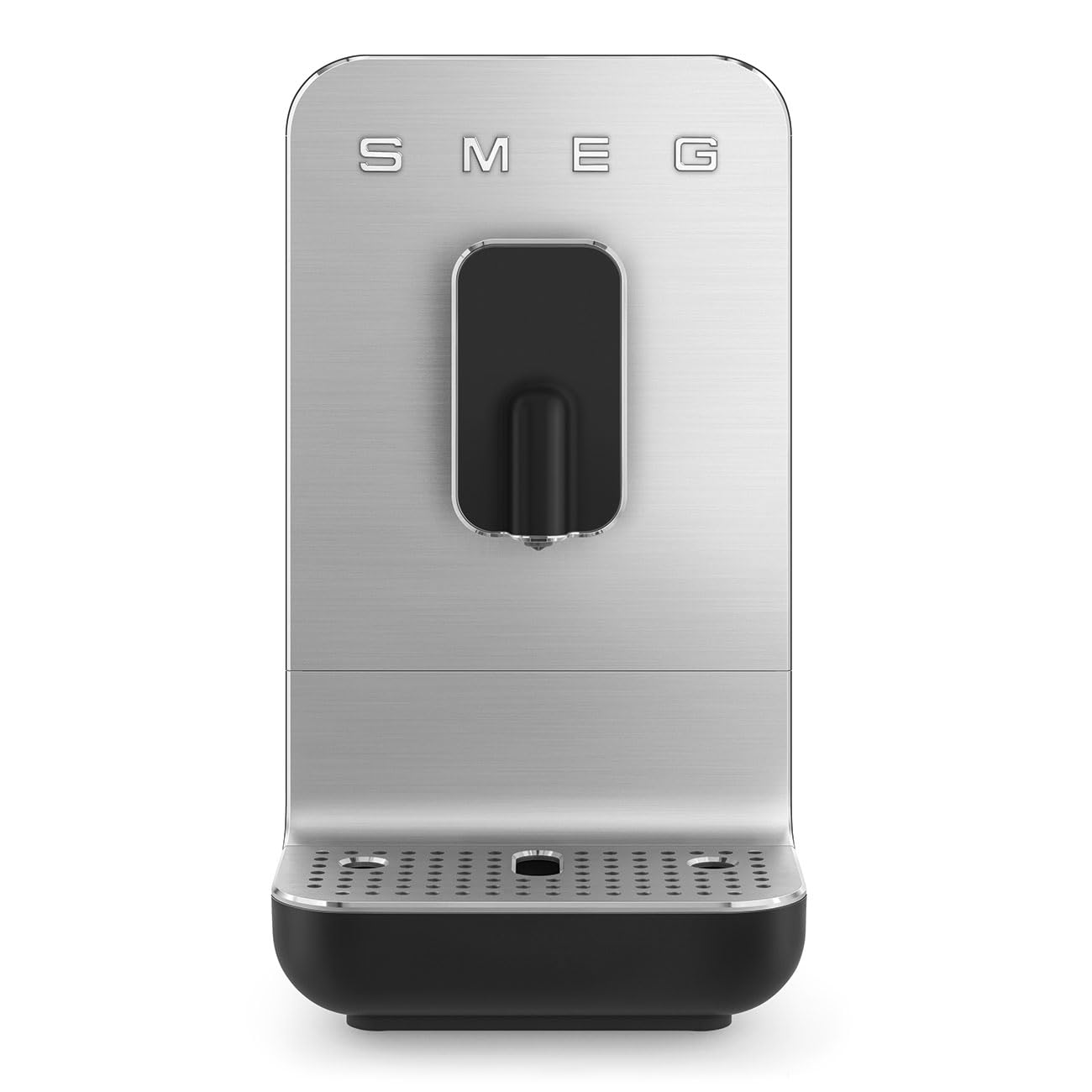Smeg, BCC11BLMEU Automatic Espresso Coffee Machine, Built-in Grain Grinder, Thermoblock System, 1.4L Water Tank, Removable Catcher, Compact Size, 1350W, Black - Image 1