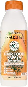 GARNIER Fructis Hair Food Papaya Repair Conditioner for Damaged Hair, 350 ml - Image 1