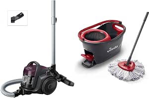 Bosch Series 2 Bagless Vacuum Cleaner BGC05AAA1 – Ultra Compact and Light Weight Vacuum Cleaner & Vileda Turbo 3in1 – Complete Floor Wash Kit - Image 1