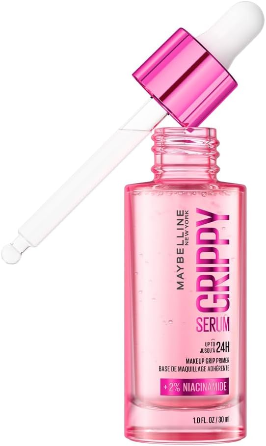 MAYBELLINE NEW YORK - Grippy Serum - Base De Teint Perfectrice - Fixe Le Maquillage Pendant 24H - Texture Ultra-Fondante - Enrichie En Niacinamide & Aloe Vera - Technologie Serum-To-Grip - 30 ml - Image 1