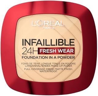 L'Oréal Paris - Long-lasting Powder Foundation - Waterproof - Infallible 24H Fresh Wear - Shade: Pink Sand (180) - 53 g - Image 1