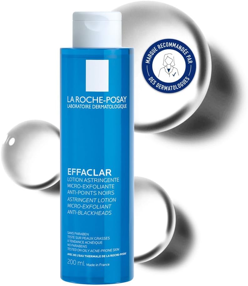 La Roche-Posay - Effaclar - Lotion visage Astringente Micro-Exfoliante - Enrichie en Acide Salicylique et LHA - Resserre les pores - Peaux grasses, sensibles à tendance acnéique - Hypoallergénique - Image 1