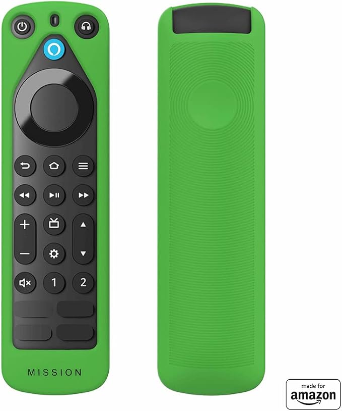 Nouvelle housse de protection pour télécommande « Made for Amazon » pour télécommande vocale Alexa Pro (version 2022), Verte - Image 1