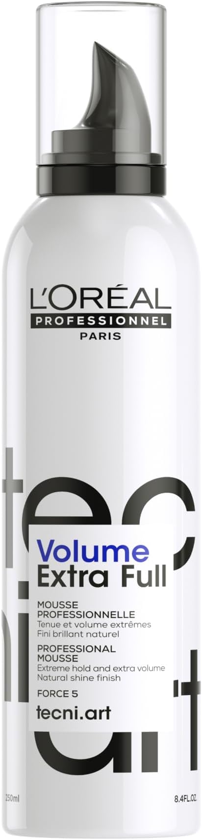 L'Oreal Professionnel Tecni Art Extra Full Volume Styling Mousse for Men and Women Long-Lasting Hold and Volume Does Not Weigh Down Hair - All Hair Types - 250 ml - Image 1