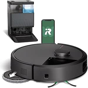 iRobot Roomba Plus 505 Combo Robot + AutoWash - Multifunction Base - Washing and Drying Wipes - PrecisionVision IA - LiDAR Clearview Pro - 75 Days Self-Emptying - Black - Image 1