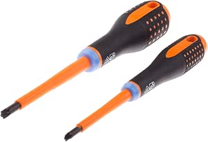 Bahco - Set of 2 ERGO™ insulated VDE screwdriver with Combi tip for slotted and Pozidriv screws - BE-9890S - Image 1
