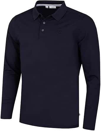 Calvin Klein Mens Golf Stretch Long Sleeve Polo Shirt - Image 1