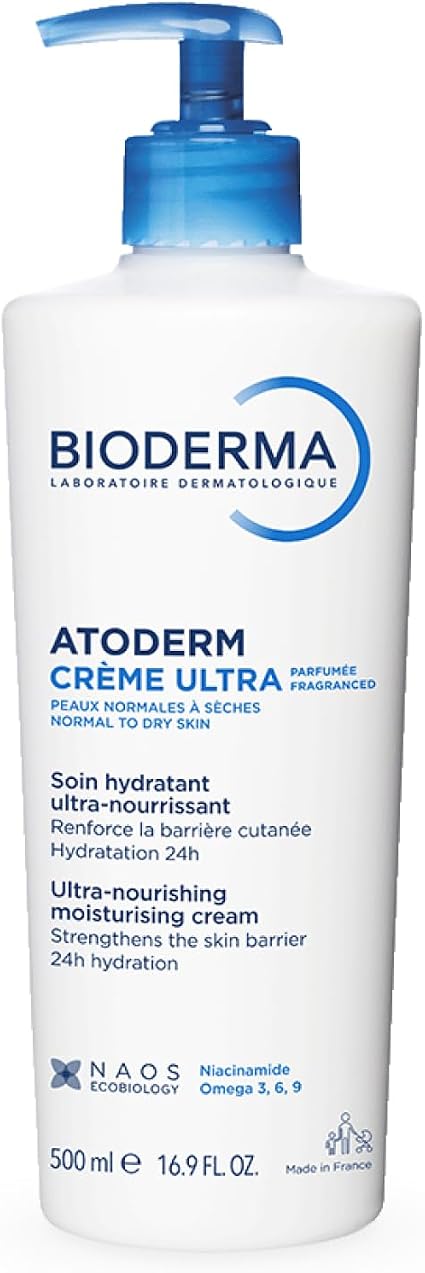 BIODERMA Atoderm Crème Ultra - Daily Moisturizing Care for the Whole Family, Strengthens the Skin Barrier, For Sensitive to Dry Skin - Pump Bottle 500ml - Image 1