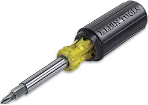 Klein Tools 32500 | 11 in 1 Multi Bit Screwdriver | PH1 PH2 R1 R2 Torx Slot Bits | Interchangeable Shaft | Cushion Grip | 18.3 cm - Image 1