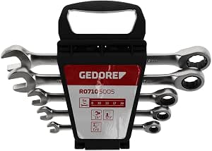 GEDORE red R07105005 R07105005 Combination Spanner Assortment Set 5 Pieces Sizes 8 to 19 mm Flats          [Energy Class A+] - Image 1